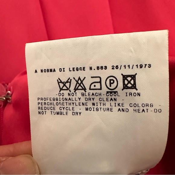 Vintage D&G Dolce & Gabbana Pink Cocktail Sleeveless Deep Plunge Dress, Size 4 - Picture 14 of 16